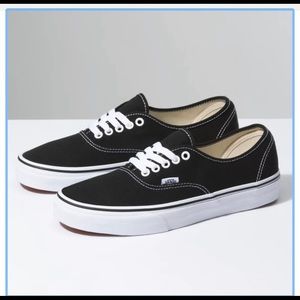 Vans authentic low top black shoes